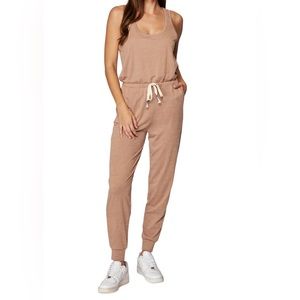 Spiritual Gangster Perfect Lounge Jumpsuit in Camel Size Small NWOT